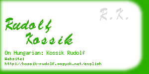 rudolf kossik business card